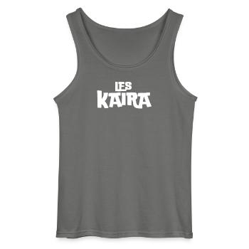 Kaïra, scum, movie fan - Gildan Men’s Tank Top - charcoal grey - Front - AI Model Male 185 dark (185cm)