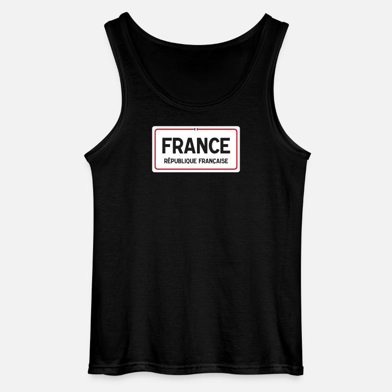 Ländervorstand Frankreich - Gildan Männer Tank Top - Schwarz
