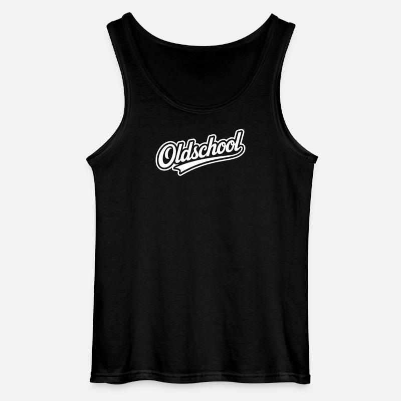 Oldschool Retro Typografie Design - Gildan Männer Tank Top - Schwarz