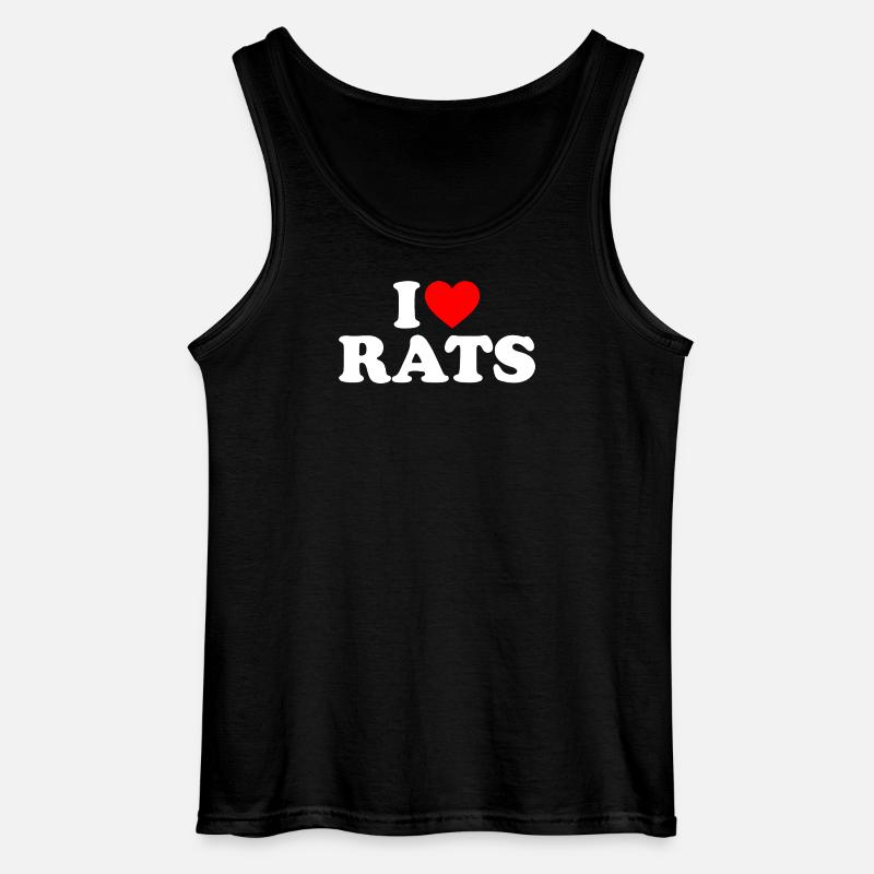 Ich liebe Ratten - Gildan Männer Tank Top - Schwarz