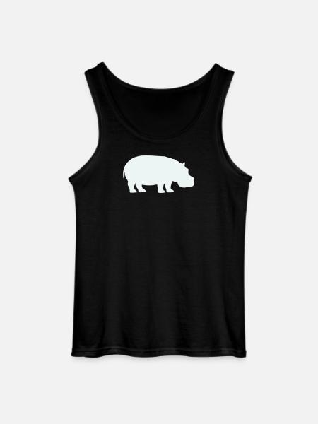 Silhouette de l’hippopotame bleu - Débardeur Gildan Homme - noir