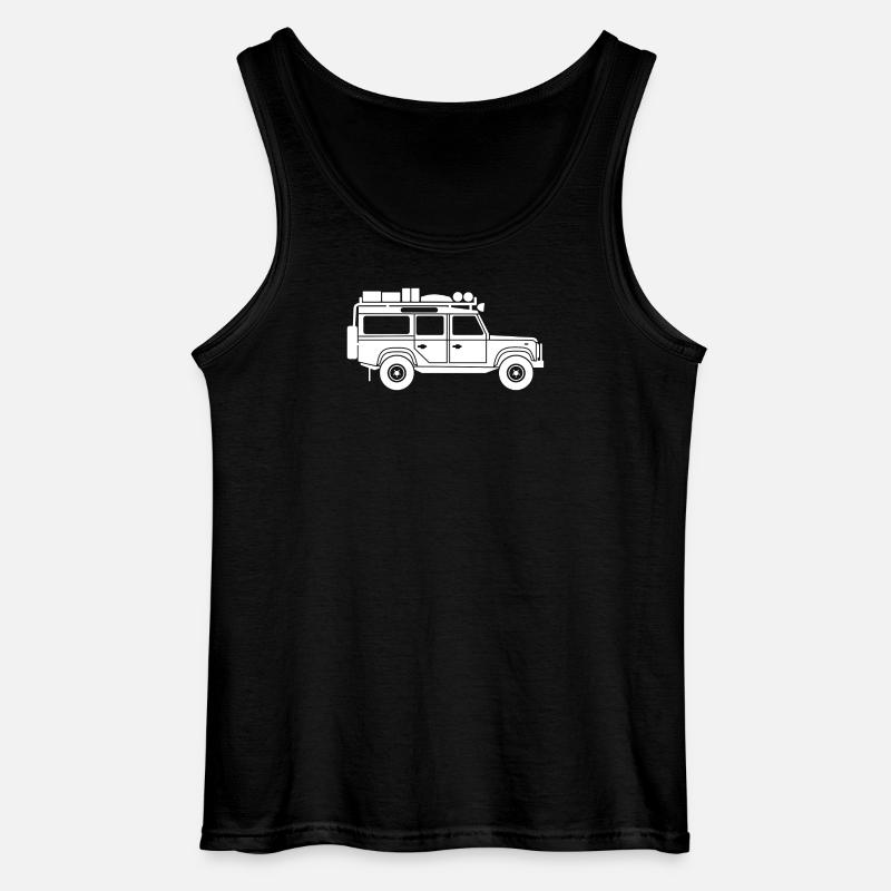 Defender D110-White - Gildan Männer Tank Top - Schwarz