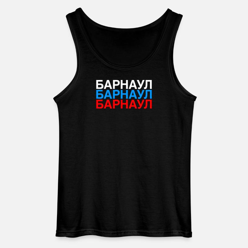 BARNAUL Russland Flagge - Gildan Männer Tank Top - Schwarz