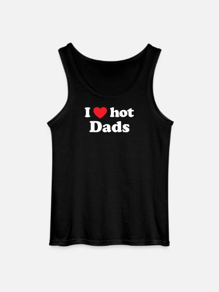 I love hot dads - Gildan Männer Tank Top - Schwarz