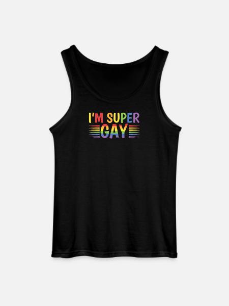 I´m super gay LGBT - Gildan Männer Tank Top - Schwarz