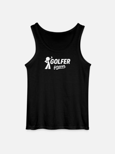 Golf, Golfer Forever Silhouette - Gildan Männer Tank Top - Schwarz