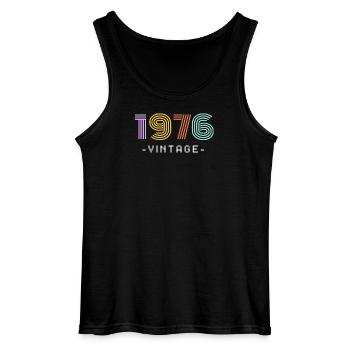 50th Birthday - Gildan Men’s Tank Top - black - Front - AI Model Male 185 dark (185cm)