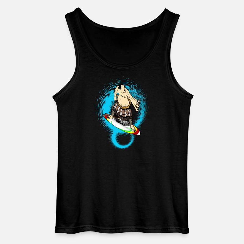 Sumo Surfer - Gildan Männer Tank Top - Schwarz