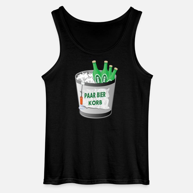 Paar Bier Korb - Gildan Männer Tank Top - Schwarz