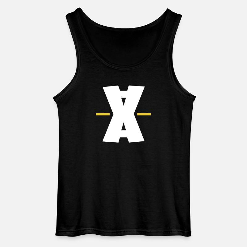 Digitale Kunst mit Doppel-X-Strich - Gildan Männer Tank Top - Schwarz