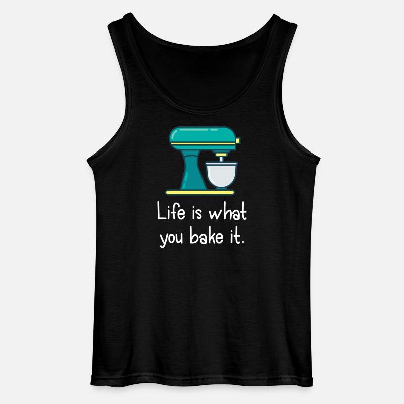 Das Leben ist, was du backst. - Gildan Männer Tank Top - Schwarz