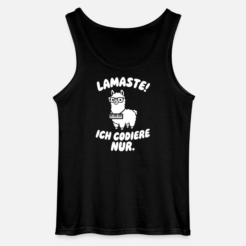 LamaSte: Ich Codiere Nur - Gildan Männer Tank Top - Schwarz