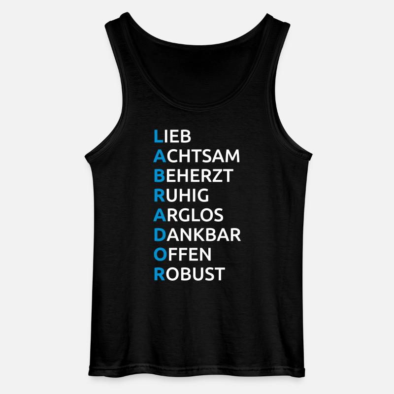 Labrador Eigenschaften Spruch - Gildan Männer Tank Top - Schwarz