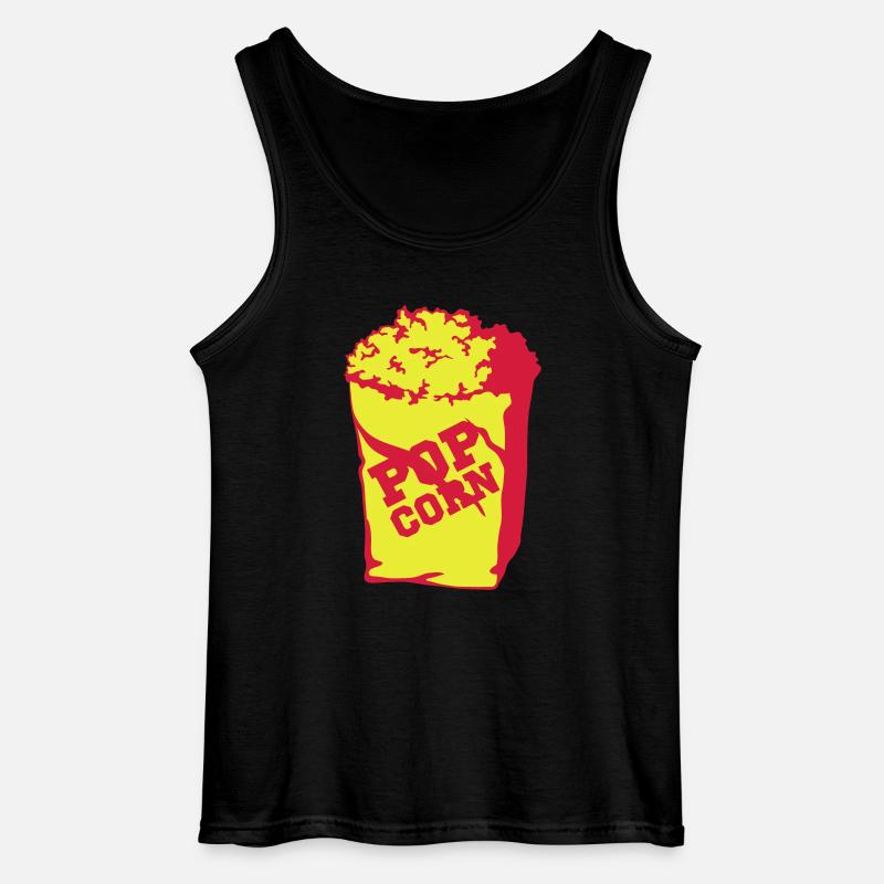 Popcorn - Gildan Männer Tank Top - Schwarz