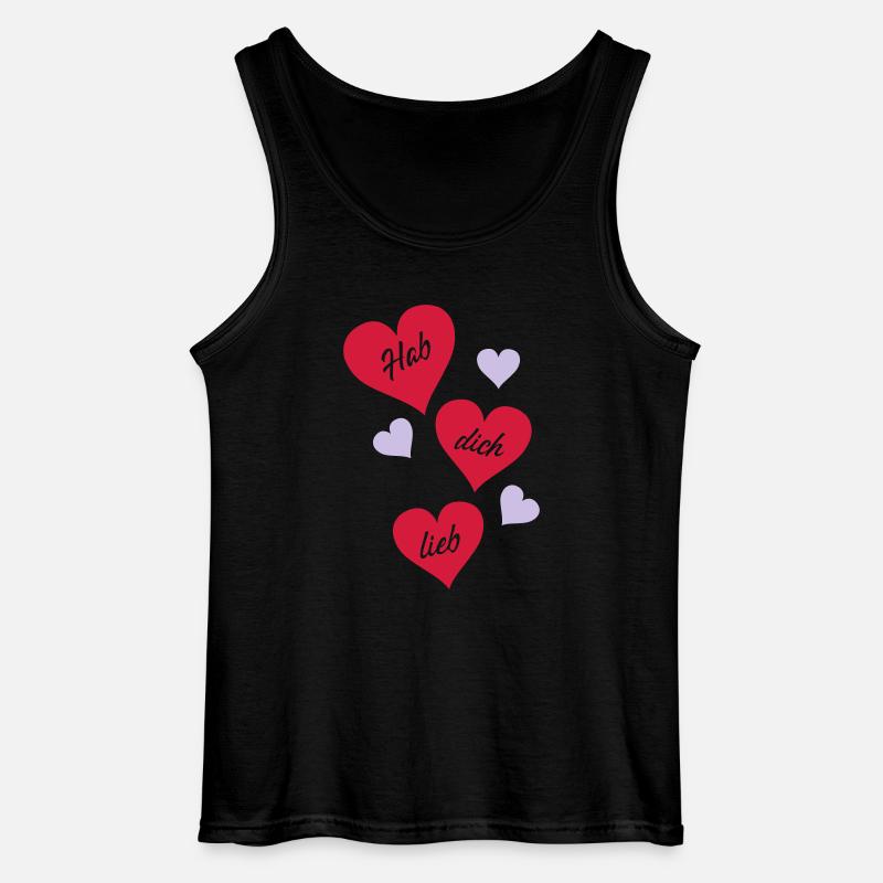 hab_dich_lieb_02 - Gildan Männer Tank Top - Schwarz