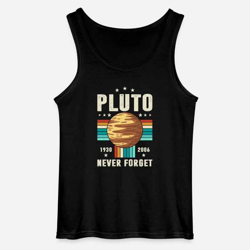 pluto never forget Graphic - Gildan Men’s Tank Top - black
