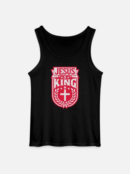 jesus is king quote - Gildan Men’s Tank Top - black