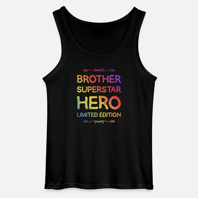 Bester Bruder Held Spruch - Gildan Männer Tank Top - Schwarz