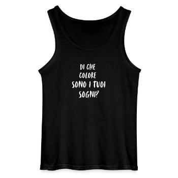 Di che colore sono i tuoi sogni? Welche Farben ... - Gildan Männer Tank Top - Schwarz - Vorne - AI Model Male 185 dark (185cm)