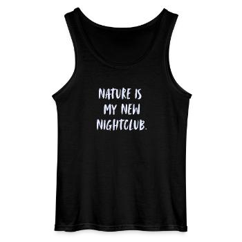 Nature is my new nightclub. Nature is my new.. - Gildan Men’s Tank Top - black - Front - AI Model Male 185 dark (185cm)