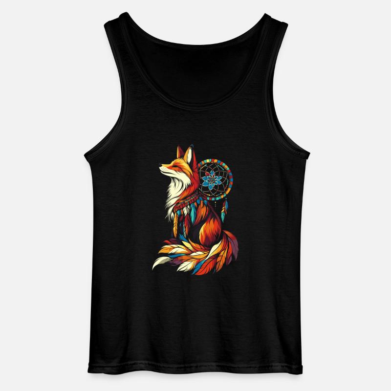 Fuchs Traumfänger - Gildan Männer Tank Top - Schwarz