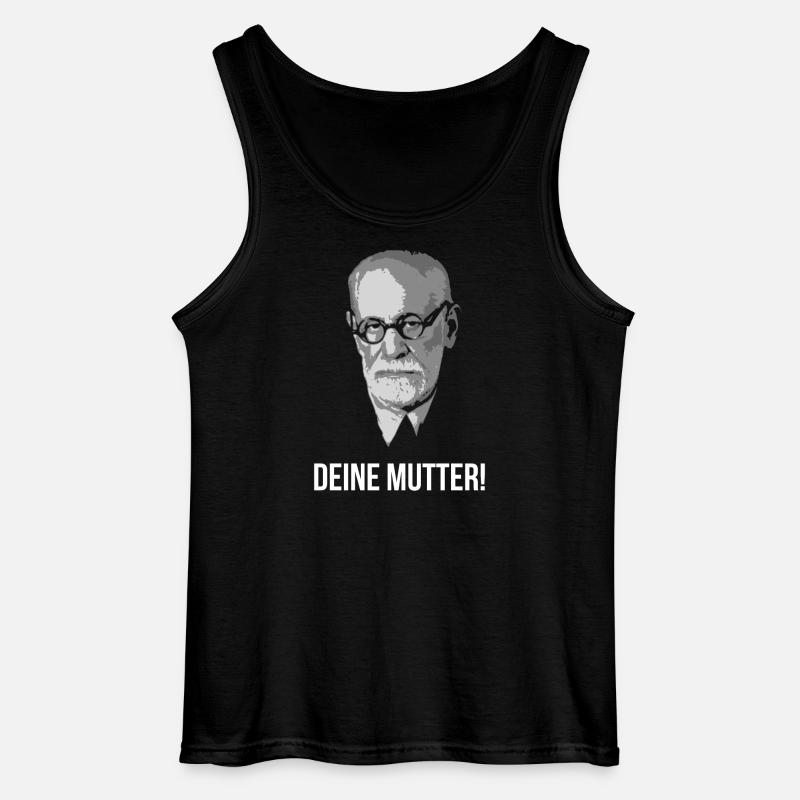 Sigmund Freud Deine Mutter Spruch - Gildan Männer Tank Top - Schwarz