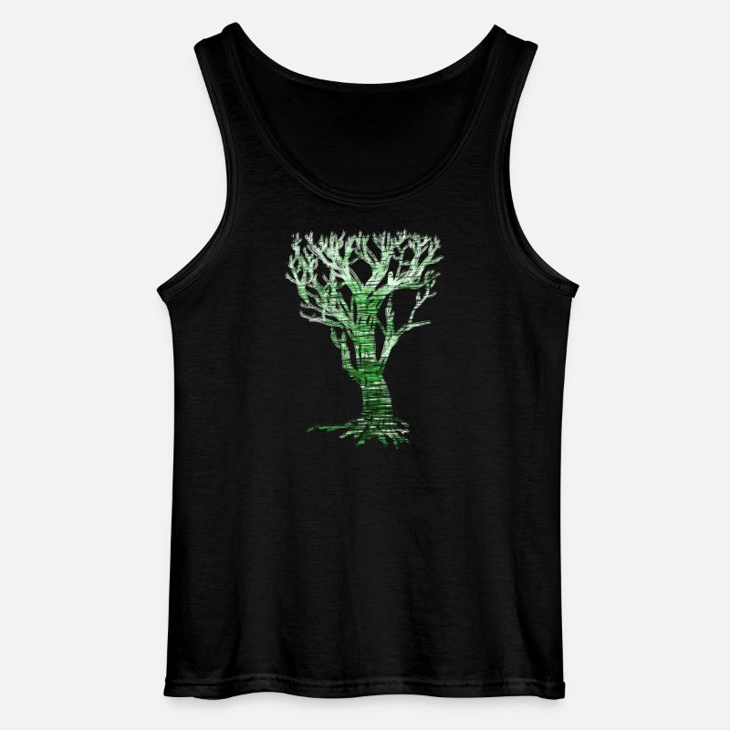 World Tree Nature Graphics - Gildan Men’s Tank Top - black
