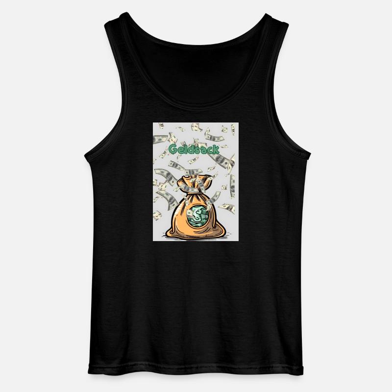 Geldsack Geldregen - Gildan Männer Tank Top - Schwarz