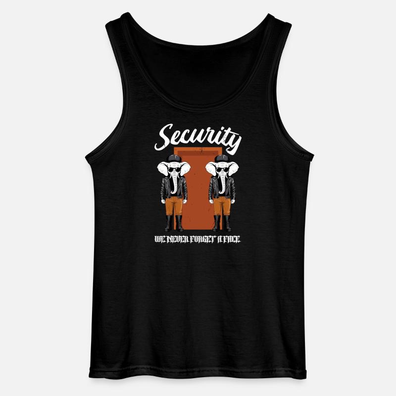 Security Elefanten - Gildan Männer Tank Top - Schwarz
