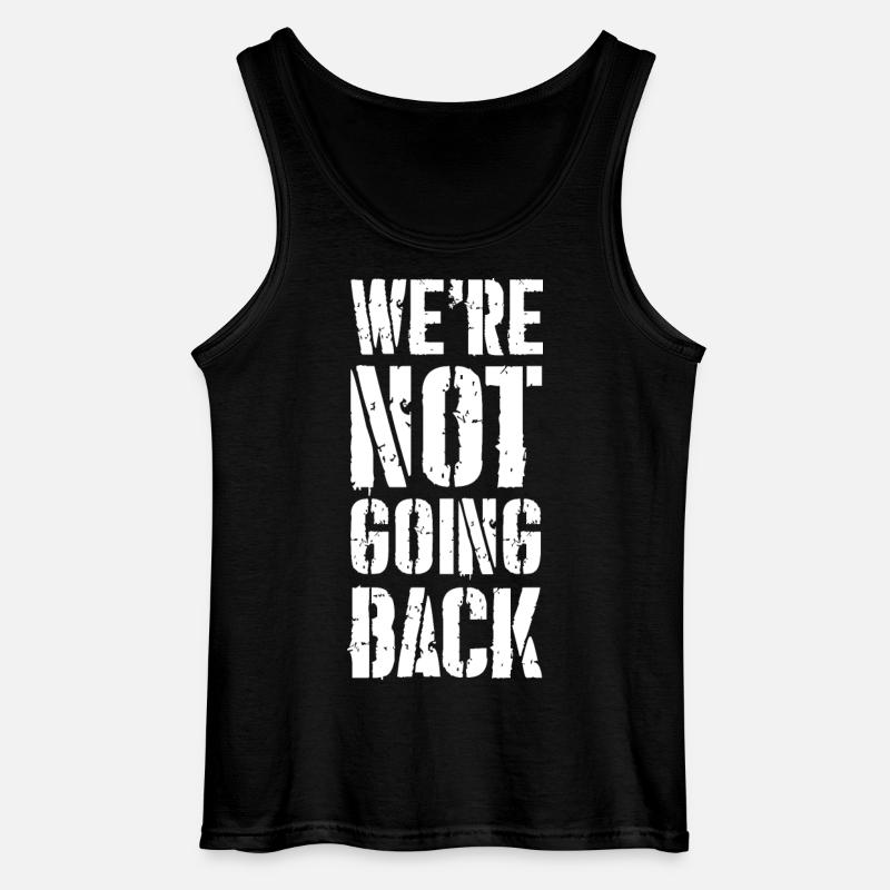 we're not going back - Gildan Männer Tank Top - Schwarz