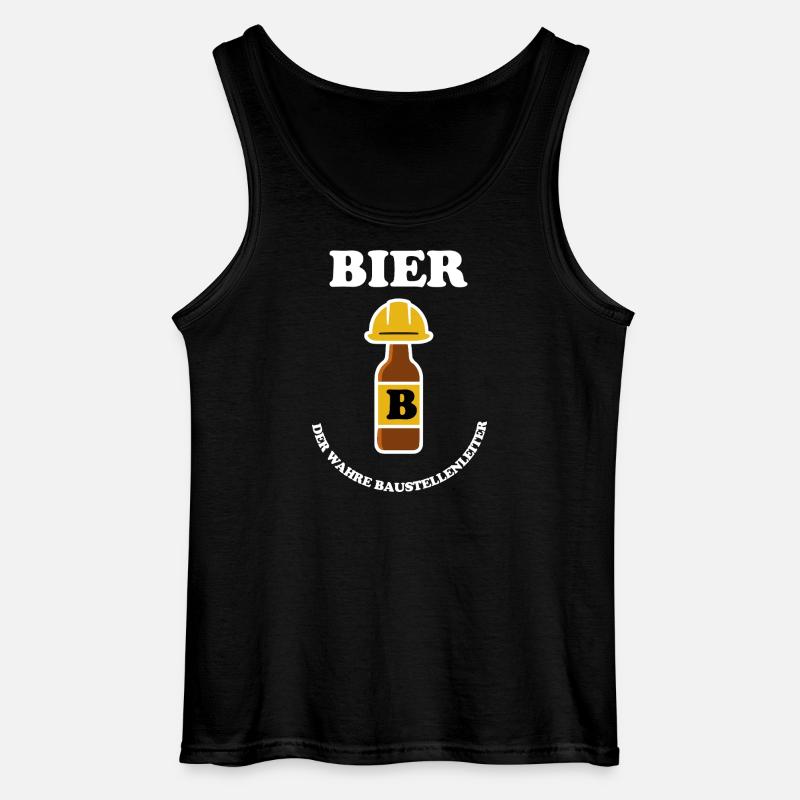 BIER - Gildan Männer Tank Top - Schwarz