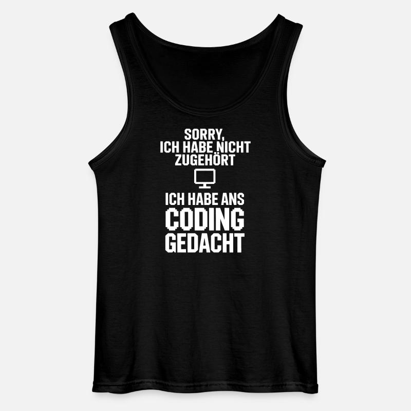 Entschuldigung Coding Kopf - Gildan Männer Tank Top - Schwarz