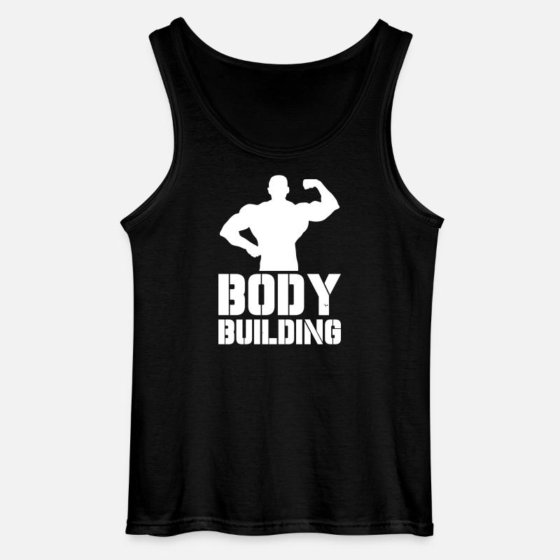 Körperbau Kraftsilhouette - Gildan Männer Tank Top - Schwarz
