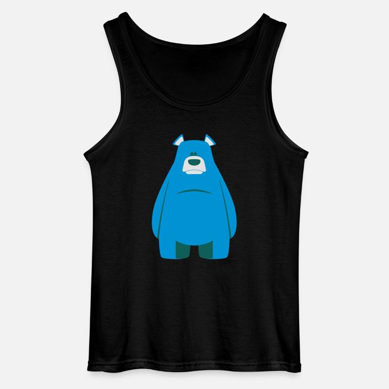 blue bear - Gildan Männer Tank Top - Schwarz