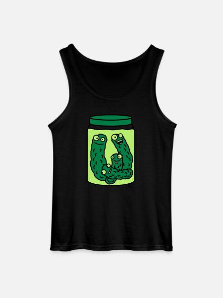 Funny Cucumber Preserving Jar - Gildan Men’s Tank Top - black