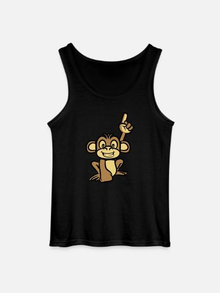 affe lustig zeigefinger - Gildan Männer Tank Top - Schwarz
