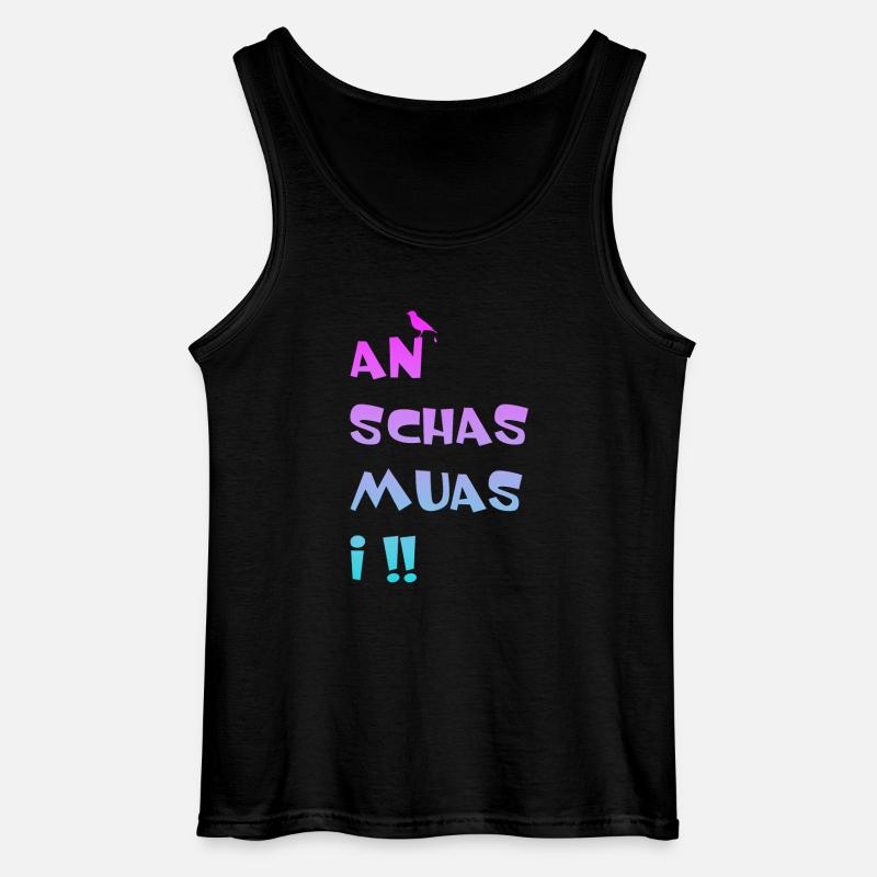 v - Gildan Männer Tank Top - Schwarz