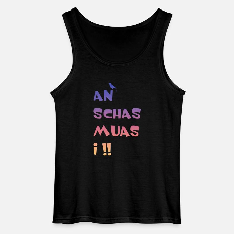 An Schas muas i - Gildan Männer Tank Top - Schwarz