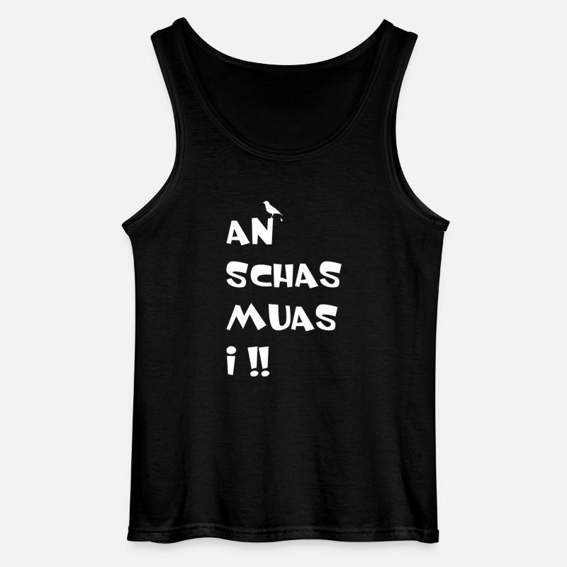 An Schas muas i - Gildan Männer Tank Top - Schwarz