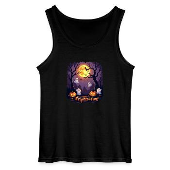 Schrecken & Spaß! Schrecken und Spaß! - Gildan Männer Tank Top - Schwarz - Vorne - AI Model Male 185 dark (185cm)