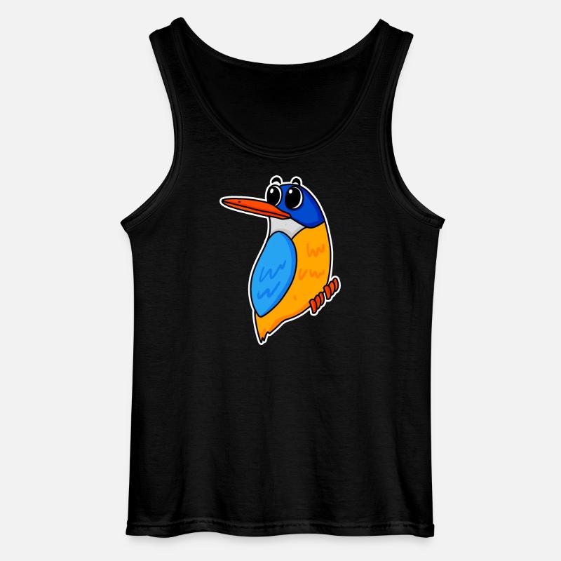 Niedlicher Eisvogel - Gildan Männer Tank Top - Schwarz