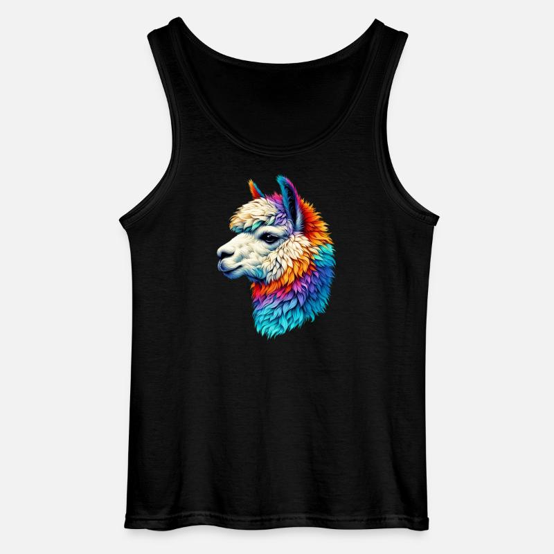 Alpaka - Gildan Männer Tank Top - Schwarz