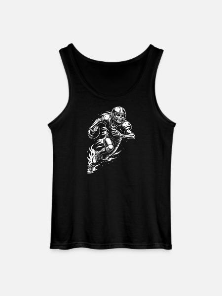 Skeleton American Football player - Gildan Men’s Tank Top - black