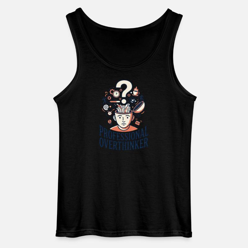 Professional Overthinker - Gildan Men’s Tank Top - black