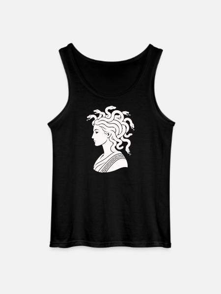 Medusa Head with Snakes - Gildan Men’s Tank Top - black