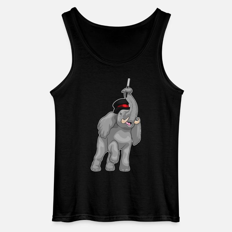 Elephant Wizard Wand - Gildan Men’s Tank Top - black