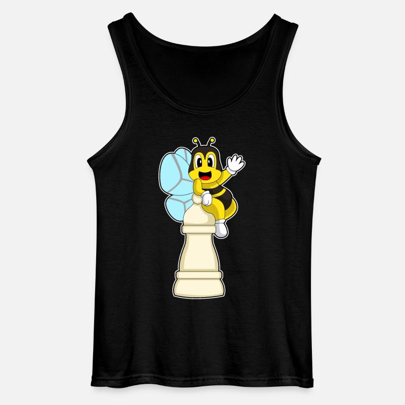 Schachfigur Bauer Biene Schach - Gildan Männer Tank Top - Schwarz
