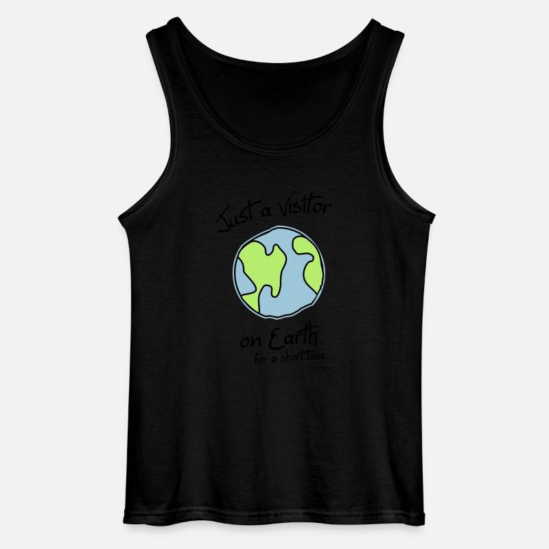 Visitor on Earth - Gildan Männer Tank Top - Schwarz