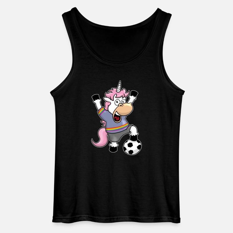 Fussball_Einhorn - Gildan Männer Tank Top - Schwarz