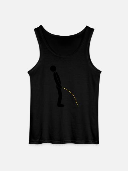 logo toilette pee piss debout - Débardeur Gildan Homme - noir